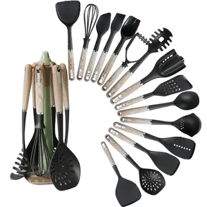 hot selling kitchen tools 15 pieces non-stick and heat resistant nylon kitchenware cooking utensils set for cooking baking