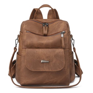 Pu Backpack With Detachable Strap Zipper Closure Softback Large Capacity Daily Use Women's Fashion Bag - Product Image 2