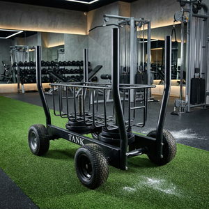 Carro de Empuje Multifuncional para Gimnasio con Soporte para Discos de Pesas y Cuerda de Entrenamiento, Equipo de Fitness Comercial y Doméstico al por Mayor - Product Image 2
