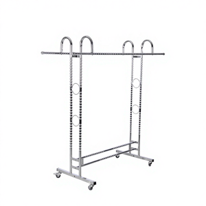 Expositor de Ropa Metálico Cromado de Alta Resistencia con Construcción Duradera e Instalación Rápida - Product Image 1
