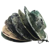 แฟชั่นทหาร Camouflage หมวก Jungle Camo Fisherman หมวกปีกกว้าง Brim หมวกตกปลาหมวกหมวกฝ้าย