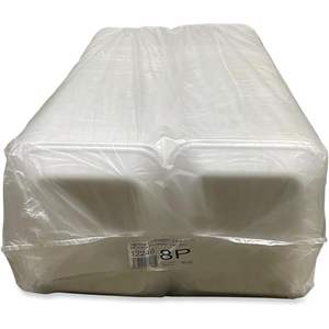 Bandejas Desechables para Carne General Supply 8PWH, 10.8 X 8.82 X 1.5, Blancas, 200/Caja - Product Image 2