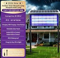 Piège à insectes solaire écologique d'extérieur, étanche à la pluie et à l'humidité, avec panneau réglable, pour jardin et pelouse, installation facile et nettoyage gratuit