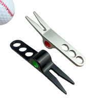 Outil de réparation de divots multifonctionnel léger en alliage de zinc avec logo personnalisé, style sifflet, noir et argent, accessoires de golf pour chapeau VASTUP
