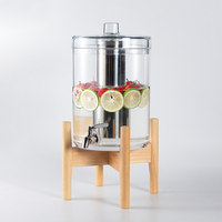 Distributeur de boissons en acrylique grande capacité avec robinet pour jus, cola, thé aux fruits, bière – Idéal pour fêtes, restaurants, buffets – Vente en gros