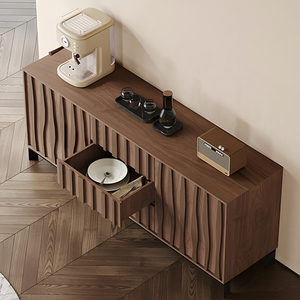 Modern Walnut <strong>Sideboard</strong> New Design <strong>Cheap</strong> Wholesale for Home Wall Living Room Furniture Wood Style Panel for Hotel Apartment Use - Product Image 6