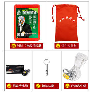 Kit Esencial de Seguridad contra Incendios para el Hogar, Hoteles y Propiedades de Alquiler, Equipo y Suministros de Emergencia para Evacuación - Product Image 3