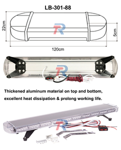 120 Cm 47 Inch 88 LED Tự Động Cảnh Báo Ánh Sáng Thanh Xe Mái Xe Cứu Thương An Ninh Nguy Hiểm Giao Thông Nhấp Nháy Thanh Đèn Với Điều Khiển Kỹ Thuật Số - Product Image 3