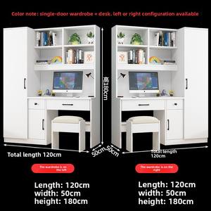 Armario Integrado para Habitación Infantil, Escritorio para Computadora, Librería Combinada para Apartamentos Pequeños, Armario para Dormitorio, Guardarropa - Product Image 6
