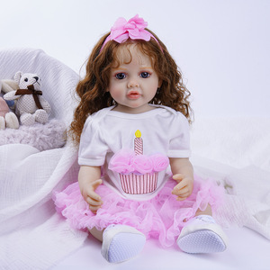 Yeni 22 inç 55cm yumuşak yeniden doğuş bebek tam yumuşak bez vücut ve vinil simülasyon bebek oyuncak - Product Image 3