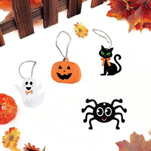 Décoration de table en bois pour Halloween, ensemble de 4 pièces, panneaux en forme de fantôme, chat noir, araignée, <span class=keywords><strong>citrouille</strong></span> pour la fête d'Halloween, décoration de la maison - Product Image 3