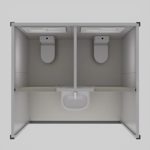 하이 퀄리티 분리형 조립식 더블 욕실 모바일 화장실 에너지 절약 친환경 샌드위치 패널 - Product Image 5