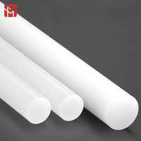 Barre ronde en fluoropolymère ETFE vierge MOLAN, 30 mm, 40 mm, blanche, pour machines industrielles de découpe, usine de Dongguan