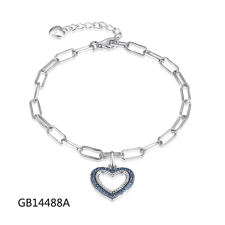 Grace Hot Sale Silver Heart Bracelets For Small Wrists Ladies