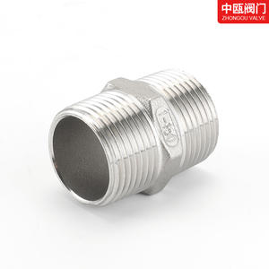 Conectores hexagonales de acero inoxidable 304 de doble extremo con rosca macho para adaptadores internos, suministro directo del fabricante - Product Image 3