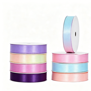 Bulk Wholesale Custom Printed Pattern Double Side Satin <b>Ribbon</b> OEKO Certified for Christmas & Holiday Gift Wrapping Packing - Product Image 1