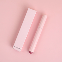 Lipstik lembut tahan lama, Perona bibir dengan jeli penghidrasi, Pelembab, warna tipis berkilau, riasan kecantikan