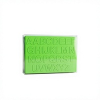 Autocollants en mousse EVA alphabet, lettres autocollantes ABC, mousse découpée verte de 3 mm d'épaisseur pour l'apprentissage des enfants et les loisirs créatifs
