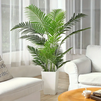 Palmier Areca Artificiel Courbé, Palmier Artificiel en Forme d'Éventail pour Dubaï, Plante Artificielle de Haute Qualité