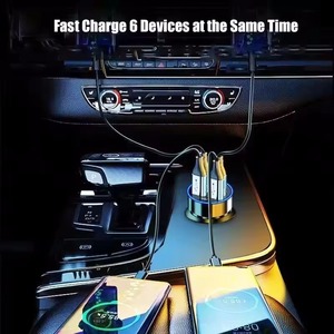 Universal Car Wireless Charger 6 Device Charging Station Fast Charging Pad Dashboard Phone <b>Power</b> Bank <b>Hub</b> - Product Image 2