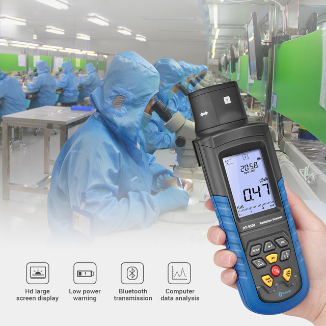 Professional  radiation tester with datalogger function detection a,b,y,x ray