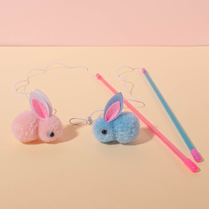 New cross-border <b>cat</b> toy <b>plush</b> pendant <b>cat</b> teaser stick with extended elastic rope <b>cat</b> scratching rod durable <b>cat</b> toy - Product Image 4