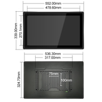 PC Industrial Táctil de 21.5 Pulgadas IP65 Intel J1900/i3/i5/i7 Win/Linux Pantalla Táctil Capacitiva de 10 Puntos Sin Ventilador Todo en Uno Panel PC Integrado