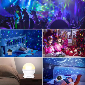 Lampe LED colorée pour enfants, cadeau, projecteur rotatif, lumière d'ambiance, ciel étoilé, projecteur LED, lampe projecteur - Product Image 5