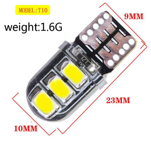Precio al por mayor T10 2835 6SMD silicona luz de ancho corto licencia luz <span class=keywords><strong>cristal</strong></span> luces de lectura T10 - Product Image 2
