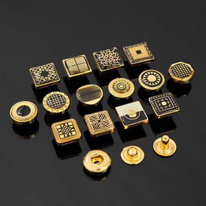 KUNSHUO Usine de Vêtements Bouton 4 Parties Marque Motif Personnalisé Logo Fermeture à Pression Thobe en Métal Bouton de Chemise pour Hommes Vêtements - Product Image 2