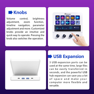 N4 dòng Dock với 10 phím tùy chỉnh & màn hình cảm ứng, USB3.0 Hub, OEM Nhà máy cung cấp trực tiếp - Product Image 4