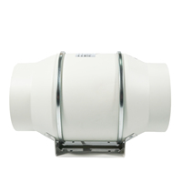 Ventilateur de gaine axial mixte silencieux haute puissance CE Hf150 à roulement à billes pour salle de bain et cuisine domestique