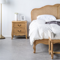 Venta Directa de Fábrica, Cama Clásica de Plataforma de Madera Maciza, Muebles de Dormitorio Ecológicos para Uso Doméstico