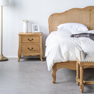 Прямая Продажа с фабрики классическая кровать из массива дерева на платформе Экологически чистая мебель для спальни для домашнего использования - Product Image 4