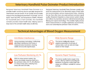 Veterinary Handheld Pulse Oximeter 2.8 Inch TFT Display SpO2 PR PI TEMP Monitor for Pet Animal Clinic - Product Image 5