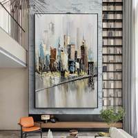 Peinture à l'huile sur toile abstraite moderne personnalisée, peinture sur toile en relief 3D peinte à la main pour la décoration de la maison, de l'hôtel, art mural