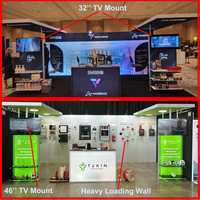 Stand d'exposition modulaire en aluminium 10x20 avec éclairage LED rétroéclairé en tissu SEG pour salon professionnel