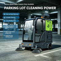 Équipement de lavage de sols commerciaux, balayeuse de sols avec canon à brouillard haute pression à batterie, grand bac à poussière pour parking