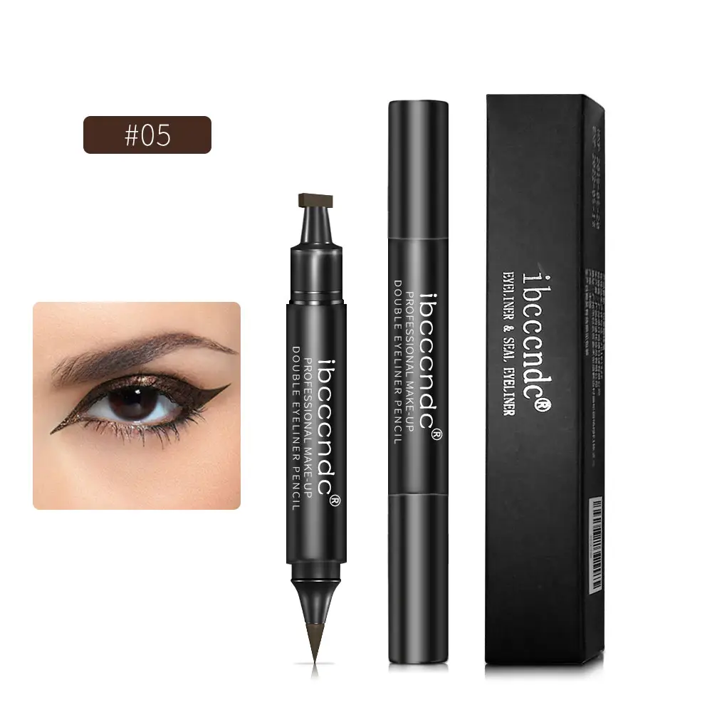 Waterdichte Dubbele Hoofd Wing Vorm Eyeliner Seal Eyeliner Eye Cosmetische Make-Up Tool Maquiagem