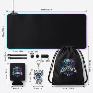 Set de Regalo Empresarial Rosa Personalizado, Alfombrilla de Ratón LED RGB, Cable USB, Kit de Regalos para Gamers, San Valentín, Navidad - Product Image 3