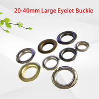 Vente en gros 20-40mm Anneaux ronds à œillets en métal de grande taille pour rideaux pour vêtements Sacs à main en cuir