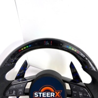 Volant Audi en carbone forgé bleu pour A1 A3 A4 A5 A6 A7 R8 RS3 RS5 Q5 Q7 S3 S4 S5 TT B8 B9 - Accessoires automobiles