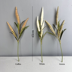 Nuovo Fiore Artificiale Singolo 65CM in Salvia Bianca e Verde, Erba Sintetica Effetto Floccato, Colore Autunnale per Decorazioni di Matrimoni, Casa, Hotel e Feste - Product Image 6