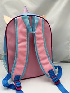 Zaino in cotone con motivo unicorno da cartone animato per ragazze con peluche - Product Image 4