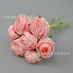 Ramo de Rosas Artificiales con Copos de Nieve Dongchen Crafts, Flor de Seda de 10cm-30cm, Decoración para Bodas y Hogar - Product Image 2