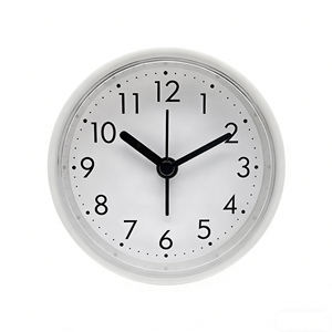 Horloge de bureau silencieuse en plastique blanc de 3 pouces pour cadeaux d'affaires et souvenirs - Product Image 1