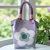 Sac fourre-tout en polyester moyen avec fermoir magnétique Ins Knot et logo Kt Cat, idéal pour le printemps, l'automne, les voyages et les trajets quotidiens