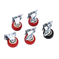 Vente directe d'usine Roue pivotante universelle en PVC pour meubles Chariot à roulettes Vis M6 M8 M10 Matériau plastique Hôpitaux Hôtels