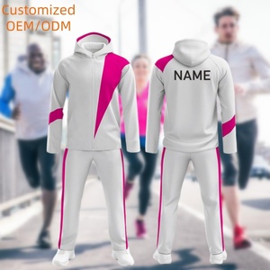 Tuta Sportiva da Uomo di Alta Qualità, Set <span class=keywords><strong>2</strong></span> Pezzi con Zip Intera e Maniche Lunghe per Corsa e Allenamento - Product Image 1
