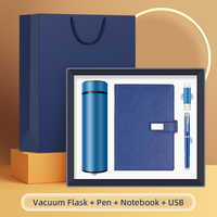Wertvolles Geschenkset: Vakuum-Thermoskanne, Notizbuch, Metall-Kugelschreiber, Wiederverwendbarer Langlebiger Echter Alltags-Reisebecher, Modern für den Täglichen Gebrauch